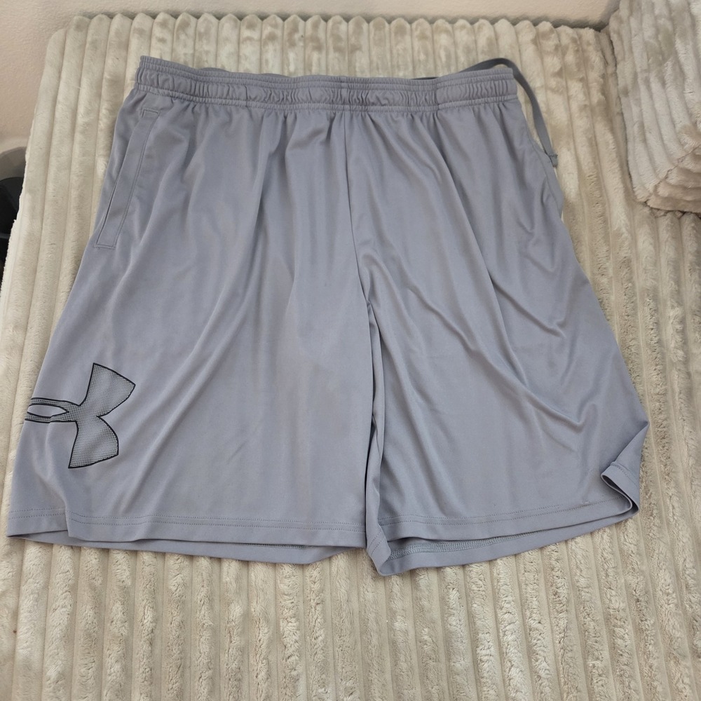 Under Armour mens shorts Loose Fit GRAY stretch 2XL Pockets